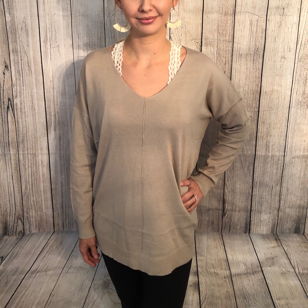 Taupe Knit Sweater